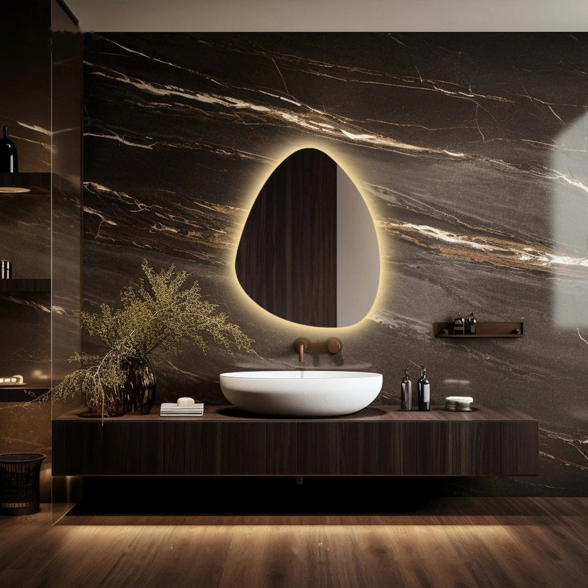 The Pebble — Sculptural Mirror