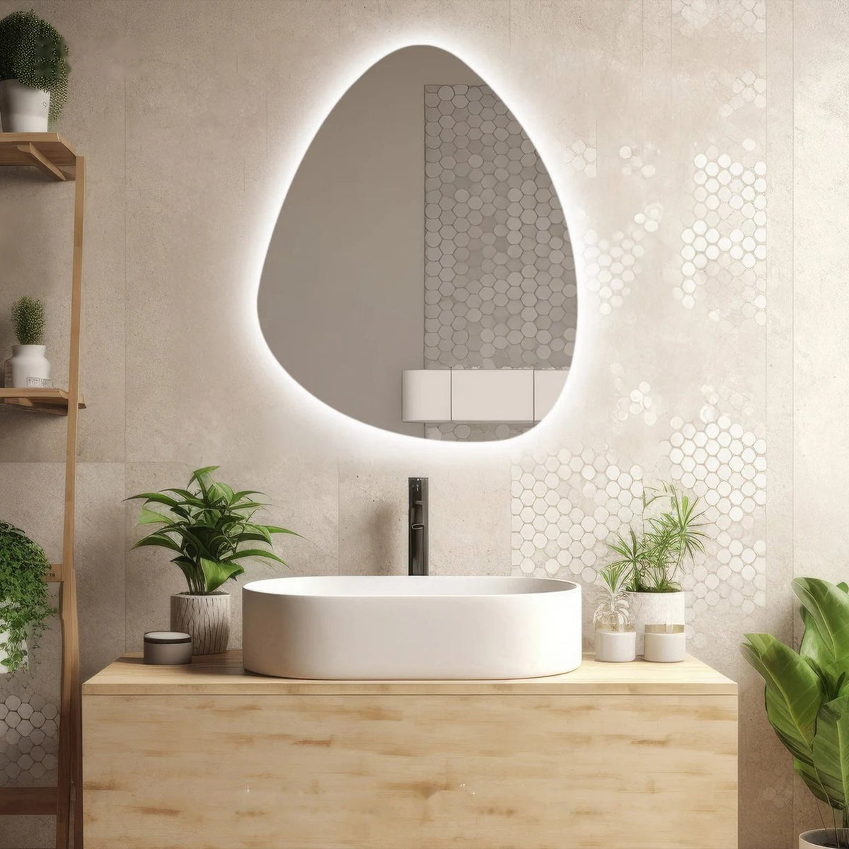 The Pebble — Sculptural Mirror