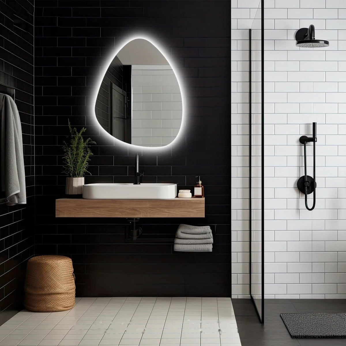 The Pebble — Sculptural Mirror