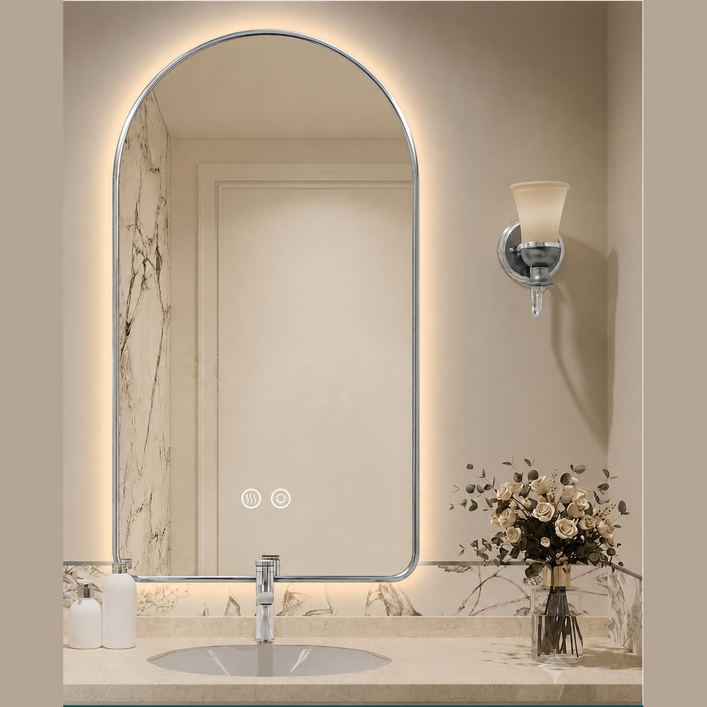 Frameless Arch LED Mirror