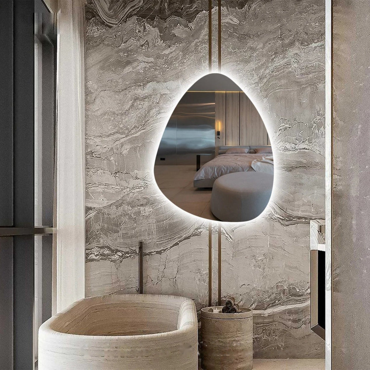 The Pebble — Sculptural Mirror