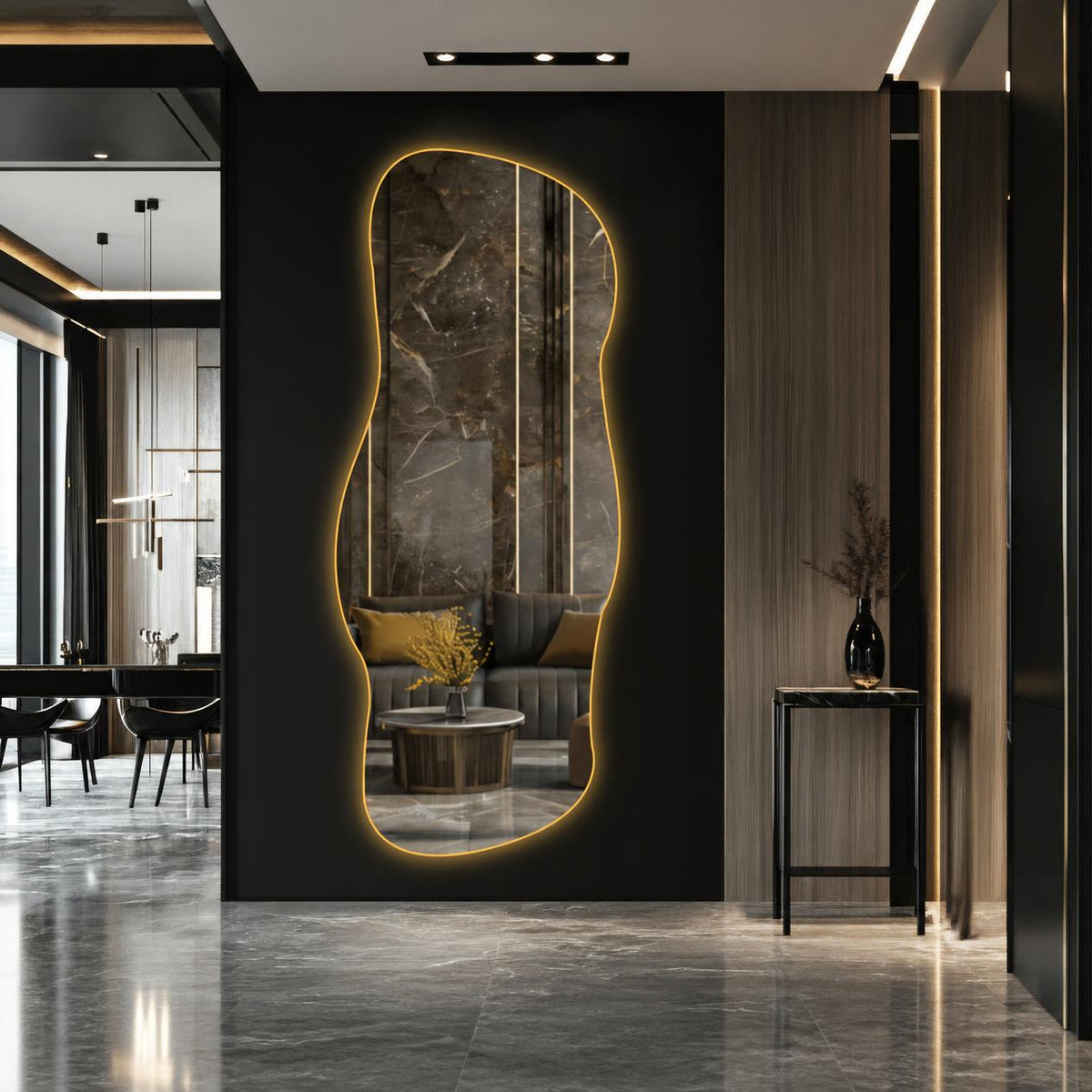 The Pond — Illuminated Floor Mirror