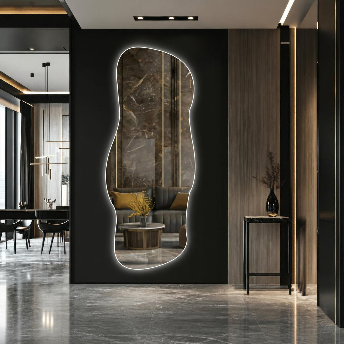 The Pond — Illuminated Floor Mirror