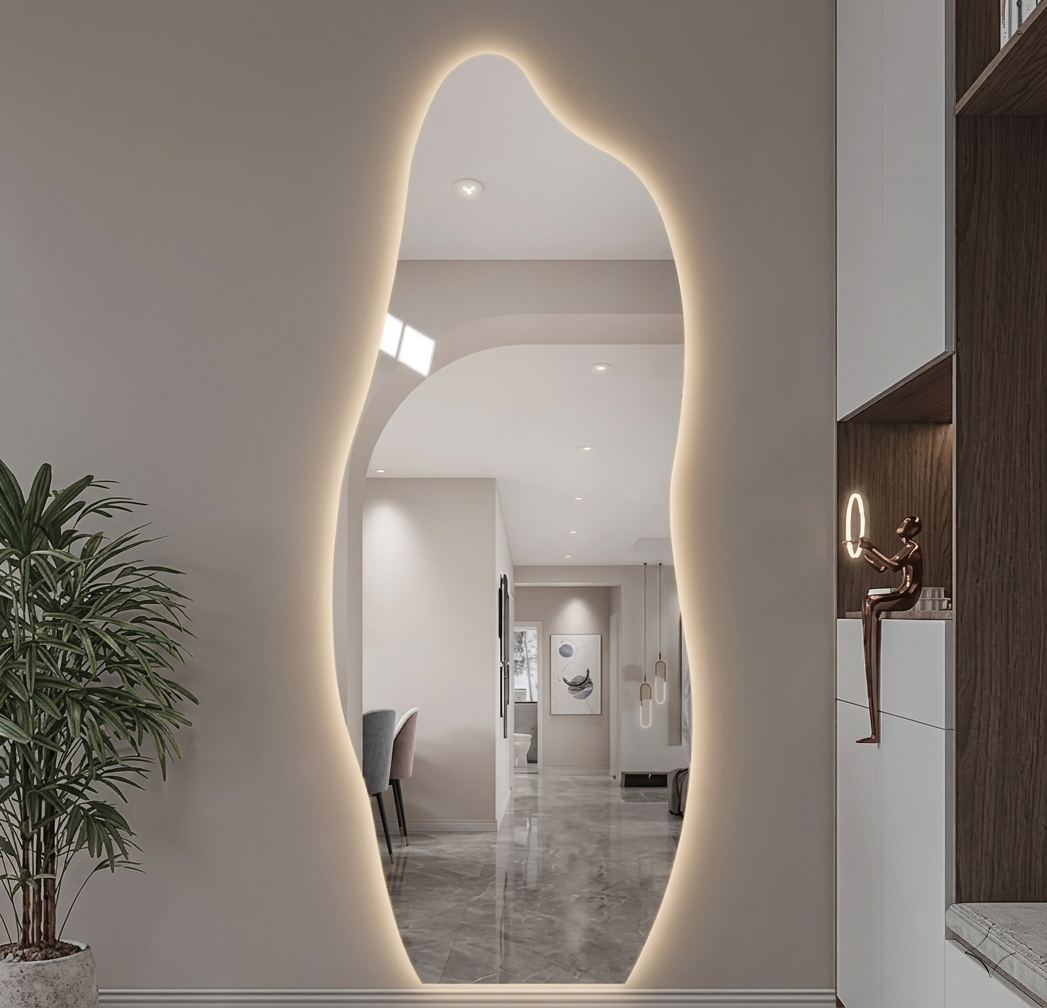 Abstract Irregular LED Full Length Mirror