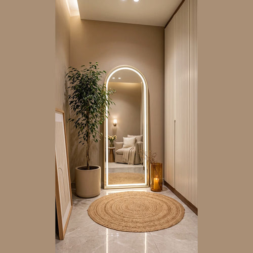 Arched Full Length LED Floor Mirror