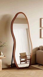 Curvy Standing Mirror with Full-Length Design