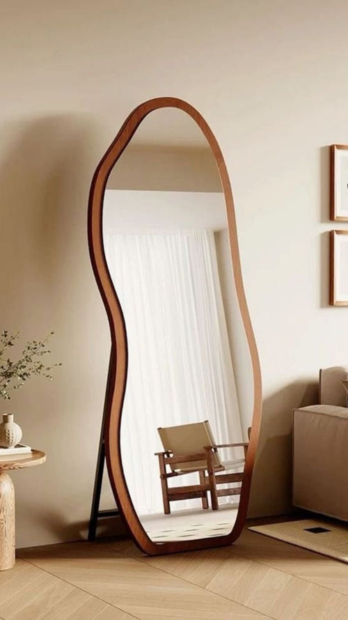 Curvy Standing Mirror with Full-Length Design