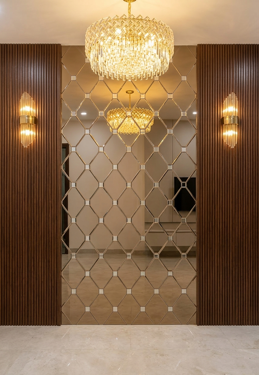 Luxury Diamond Mirror Wall Paneling