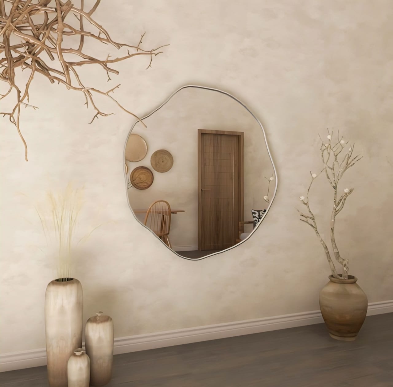 Kepez Mirror - Irregular Asymmetrical Wall Mirror
