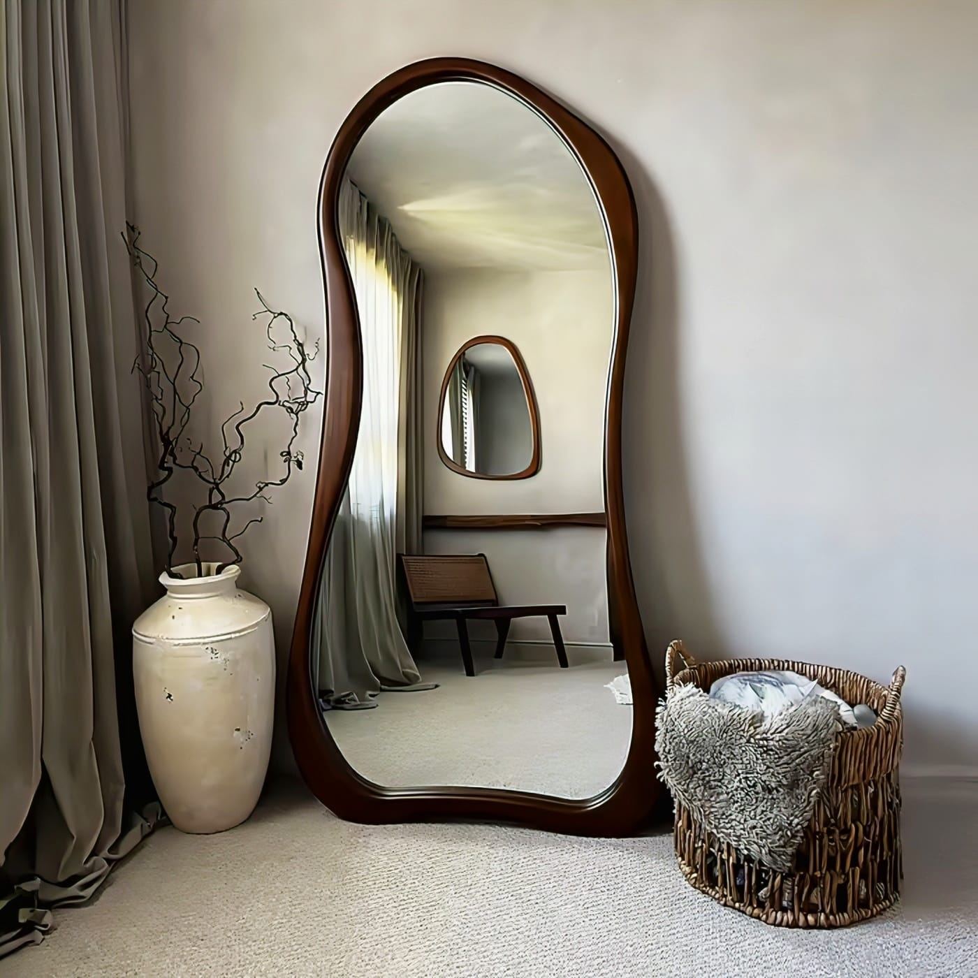 Cloud Shaped Mirror - Asymmetrical Floor Design