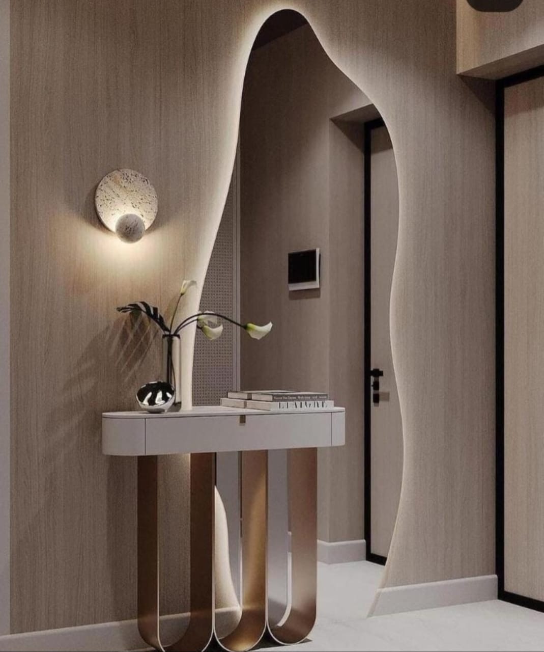 Annapolis Mirror - Wavy Edge Modern Design