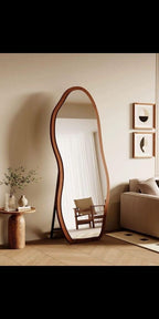 Curvy Standing Mirror with Full-Length Design