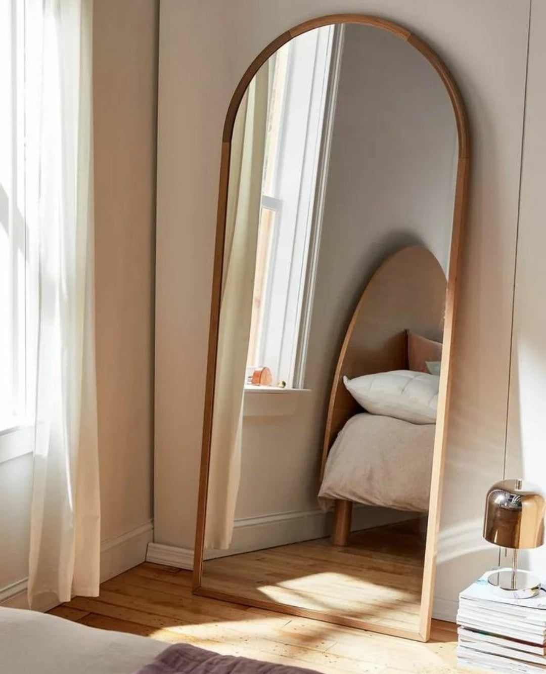 Noemie Mirror - Wooden Frame with Polished Finish